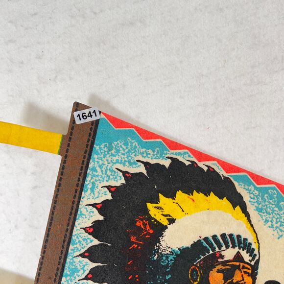 Cherokee Indian Reservation VINTAGE '70s Felt Pennant 25" North Carolina Smokies - Picture 9 of 9